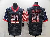 Nike Cowboys 21 Ezekiel Elliott Camo 2020 USA Flag Limited Jersey Dzhi,baseball caps,new era cap wholesale,wholesale hats